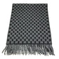 GUCCI 852038 GG logo fringe Stole/Shawl (winter clothing) Scarf Wool / Cashmere Black/gray Used