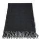 GUCCI 852038 GG logo fringe Stole/Shawl (winter clothing) Scarf Wool / Cashmere Black/gray Used
