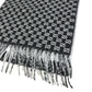 GUCCI 852038 GG logo fringe Stole/Shawl (winter clothing) Scarf Wool / Cashmere Black/gray Used