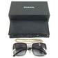 CHANEL 4244 CC CC Mark Logo Chain with Strap glasses glasses eyewear sunglasses Plastic Black/Gold Used