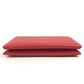 HERMES Calvi Business Card Holder Pass Case Folded Card Case Epsom Rouge Coo Red Used