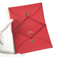 HERMES Calvi Business Card Holder Pass Case Folded Card Case Epsom Rouge Coo Red Used
