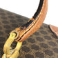 CELINE vintage Macadam Logo Makeup Box Cosmetic Vanity Bag Vanity Hand Bag PVC/Leather Brown Used