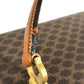 CELINE vintage Macadam Logo Makeup Box Cosmetic Vanity Bag Vanity Hand Bag PVC/Leather Brown Used