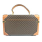 CELINE vintage Macadam Logo Makeup Box Cosmetic Vanity Bag Vanity Hand Bag PVC/Leather Brown Used