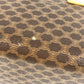 CELINE vintage Macadam Logo Makeup Box Cosmetic Vanity Bag Vanity Hand Bag PVC/Leather Brown Used