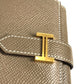 HERMES Bearn convenience store Compact Wallet Trifold wallet Epsom Etoupe Beige/GoldHardware Used