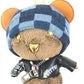 LOUIS VUITTON M03206 Damier Bag Charm - LV Louis Bear Key Holder Charm Knitted Hat Bear Bag Charm fur / Leather Black Used