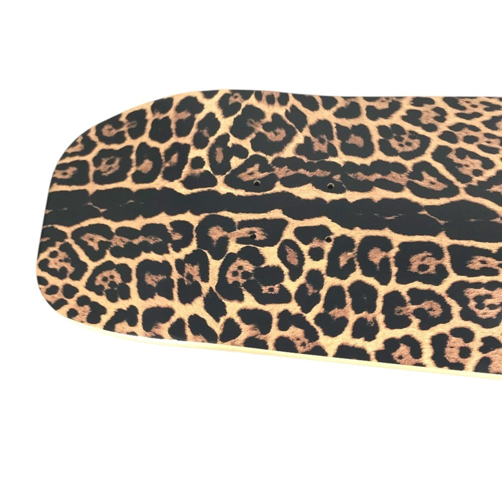 SAINT LAURENT PARIS 不明 skateboard interior board skateboard Leopard leopard print leopard Miscellaneous goods Wood Black/Brown Used