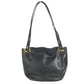 BALLY Big B logo Bag Tote Bag shawl Shoulder Bag Embossed Leather Black/Gold Used
