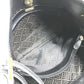 BALLY Big B logo Bag Tote Bag shawl Shoulder Bag Embossed Leather Black/Gold Used