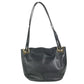 BALLY Big B logo Bag Tote Bag shawl Shoulder Bag Embossed Leather Black/Gold Used