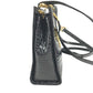 VERSACE Big Medusa Logo Greca Tote Bag Shoulder Chain Shoulder Bag Embossed Leather Black/Gold Used