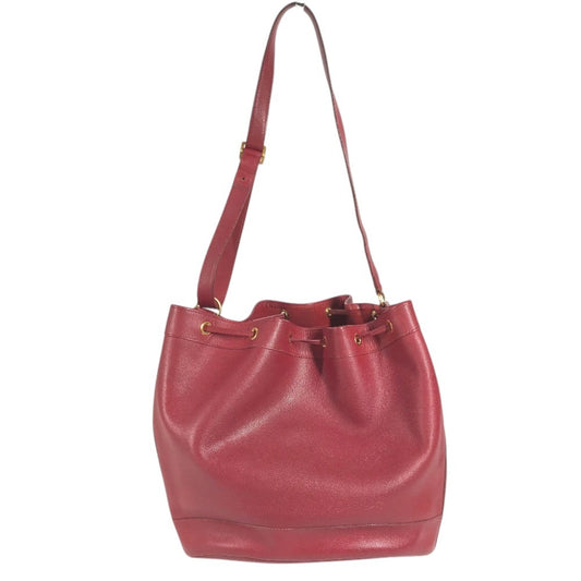 HERMES purse vintage Market GM Market GM Crossbody bag, bucket Shoulder Bag Courchevel Red Used
