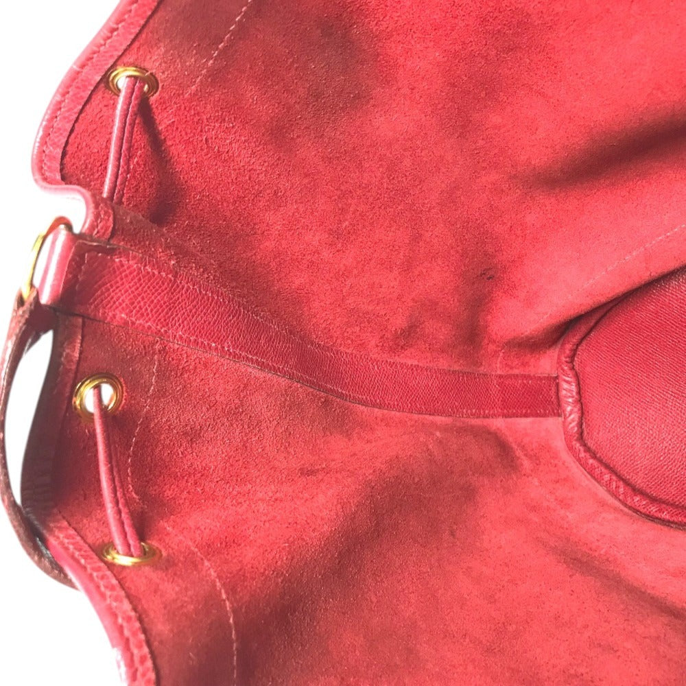 HERMES purse vintage Market GM Market GM Crossbody bag, bucket Shoulder Bag Courchevel Red Used
