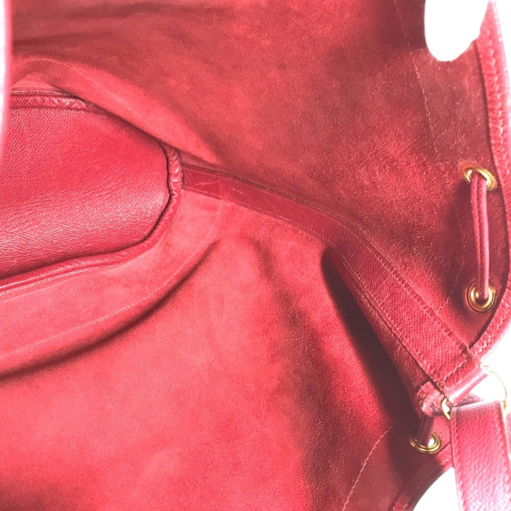HERMES purse vintage Market GM Market GM Crossbody bag, bucket Shoulder Bag Courchevel Red Used