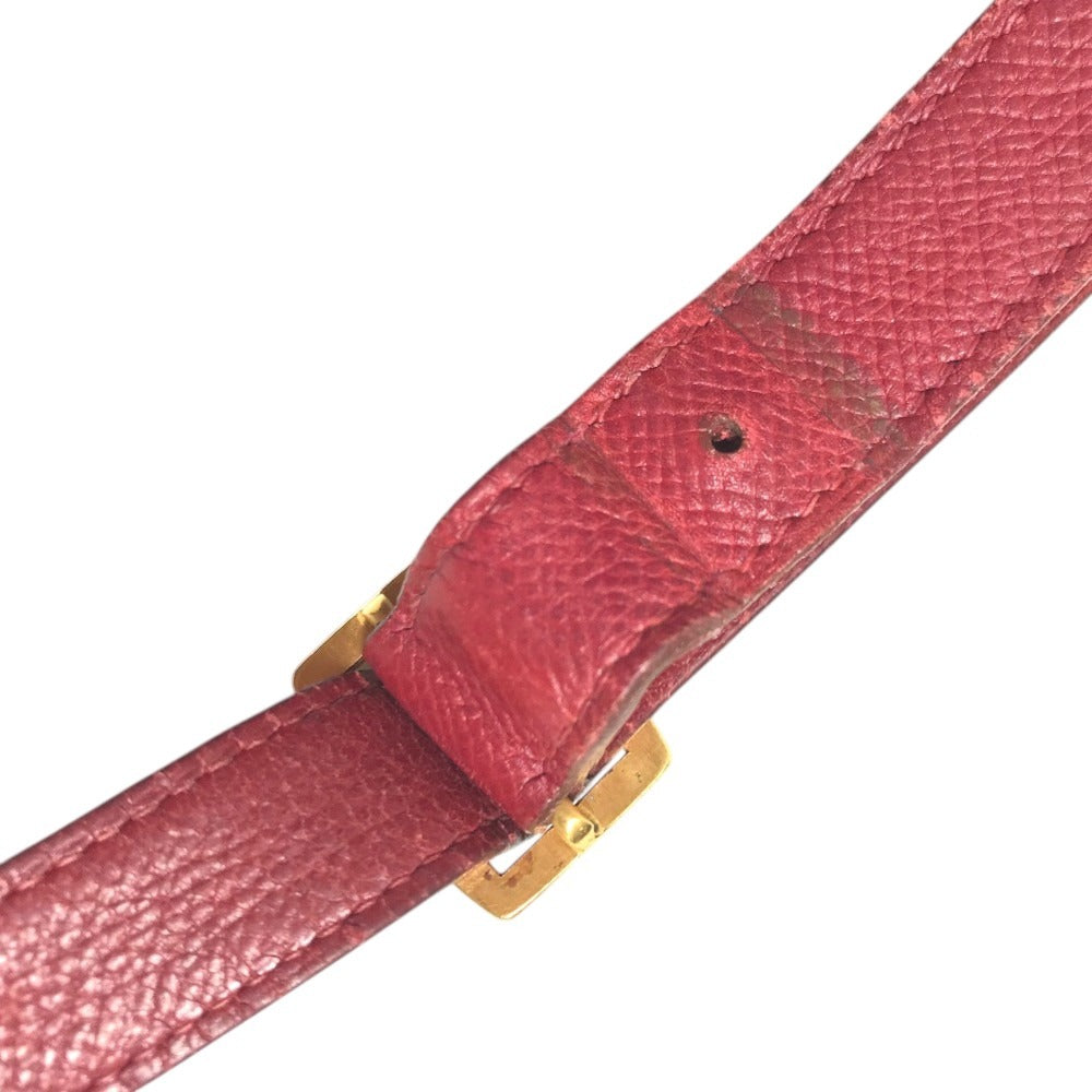 HERMES purse vintage Market GM Market GM Crossbody bag, bucket Shoulder Bag Courchevel Red Used