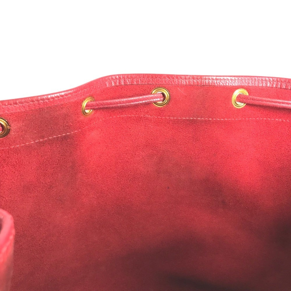 HERMES purse vintage Market GM Market GM Crossbody bag, bucket Shoulder Bag Courchevel Red Used