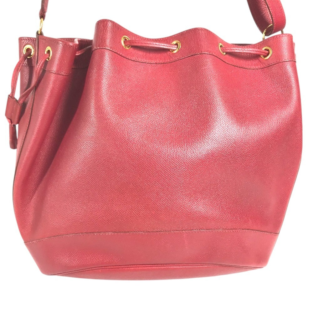 HERMES purse vintage Market GM Market GM Crossbody bag, bucket Shoulder Bag Courchevel Red Used