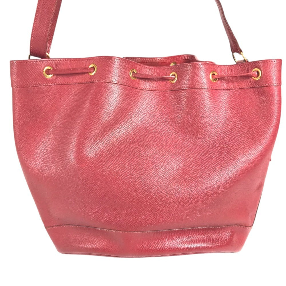 HERMES purse vintage Market GM Market GM Crossbody bag, bucket Shoulder Bag Courchevel Red Used