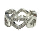 CARTIER Diamond, K18 Gold C Heart Ring with Diamonds Accessory Jewelry Ring WG750 Silver Used