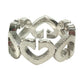 CARTIER Diamond, K18 Gold C Heart Ring with Diamonds Accessory Jewelry Ring WG750 Silver Used