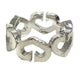 CARTIER Diamond, K18 Gold C Heart Ring with Diamonds Accessory Jewelry Ring WG750 Silver Used