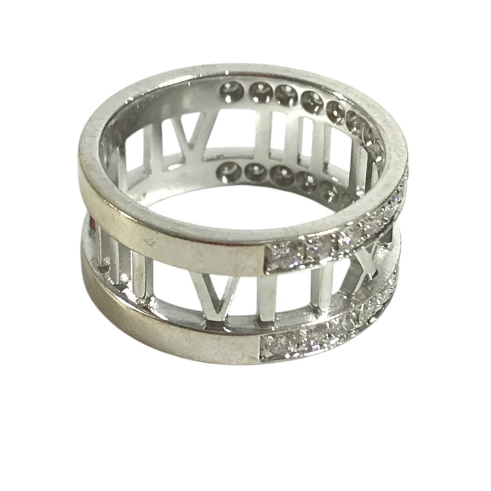 TIFFANY&Co. Diamond, K18 Gold Open atlas Accessory Jewelry Ring WG750 Silver Used