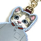 GUCCI 851742 Higuchi Yuko Collaboration GG Supreme Boris Cat Key Charm Cat Bag Charm Key Holder GG Supreme Canvas Beige Used