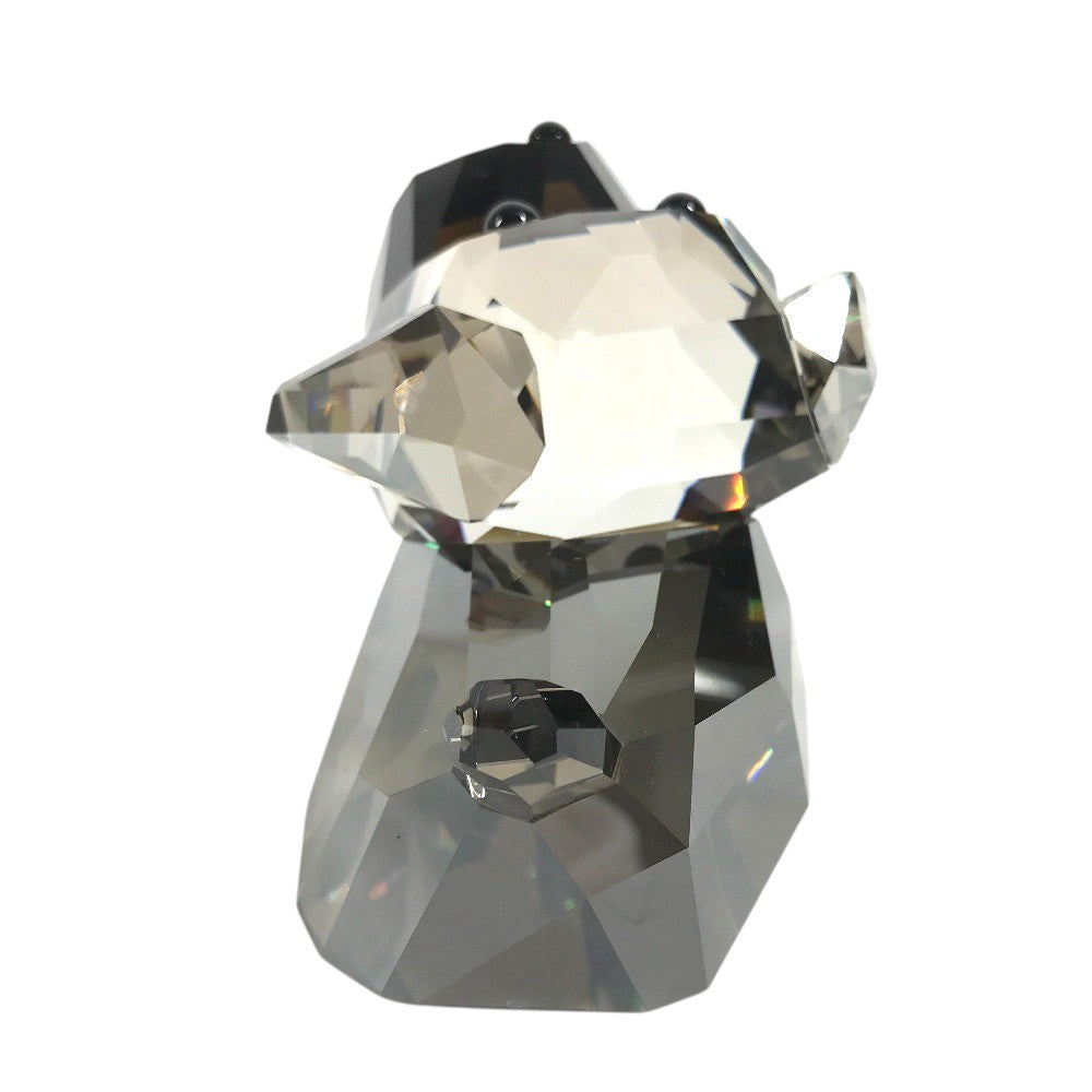 SWAROVSKI Dog dog Crystal dog figurine, interior decoration. object Crystal glass BlackBased Used