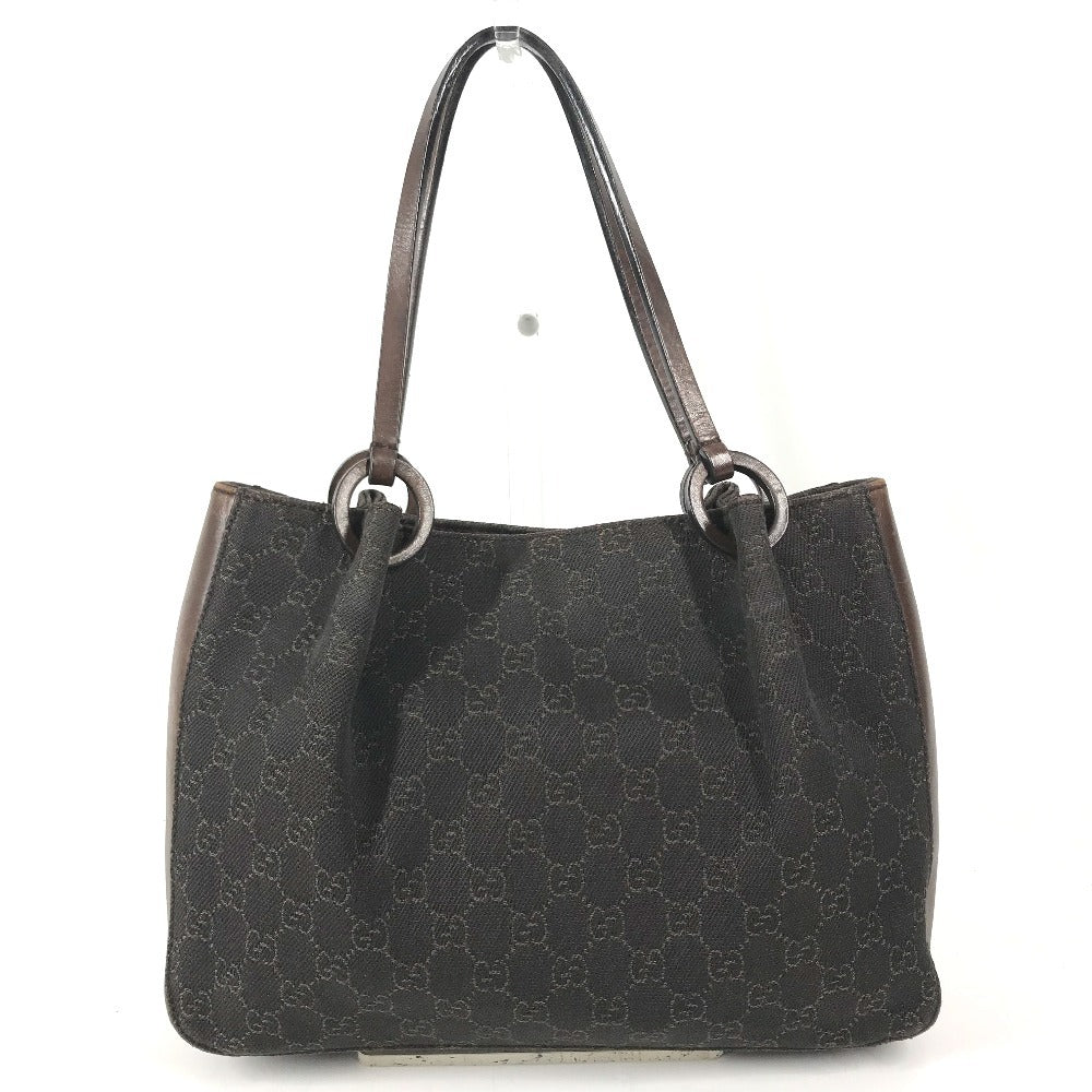GUCCI 101919 GG logo Tote Bag, shoulder bag, with pouch Shoulder Bag Leather/Canvas Brown Used