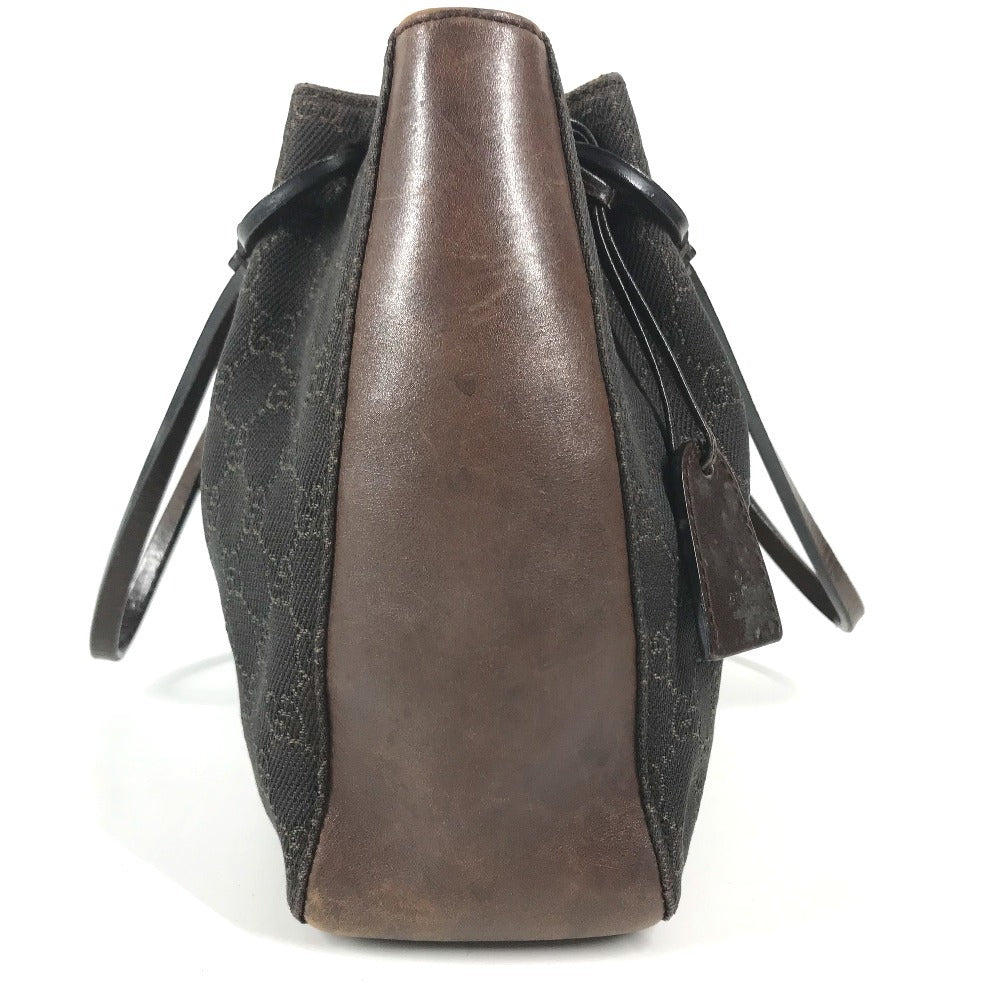 GUCCI 101919 GG logo Tote Bag, shoulder bag, with pouch Shoulder Bag Leather/Canvas Brown Used