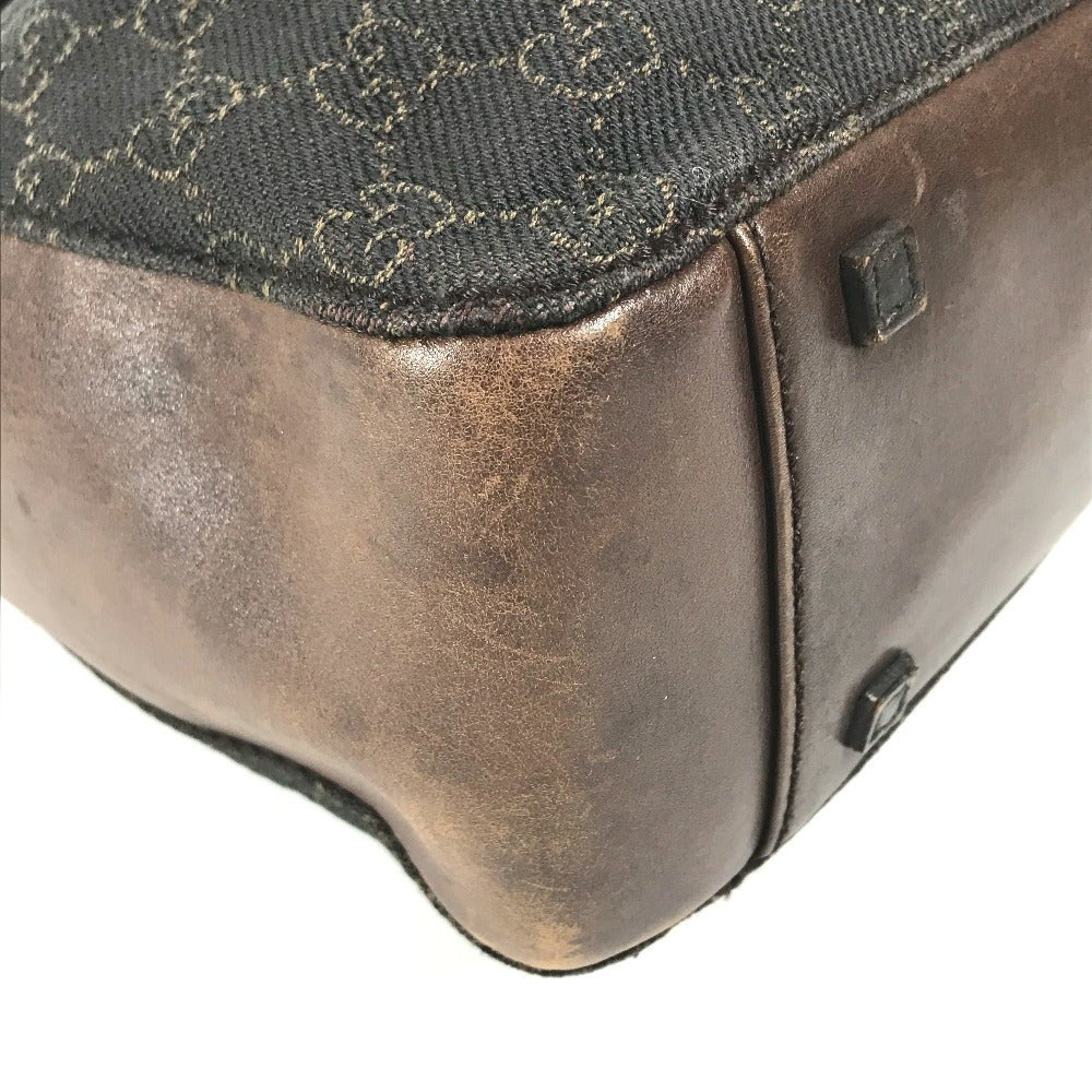 GUCCI 101919 GG logo Tote Bag, shoulder bag, with pouch Shoulder Bag Leather/Canvas Brown Used