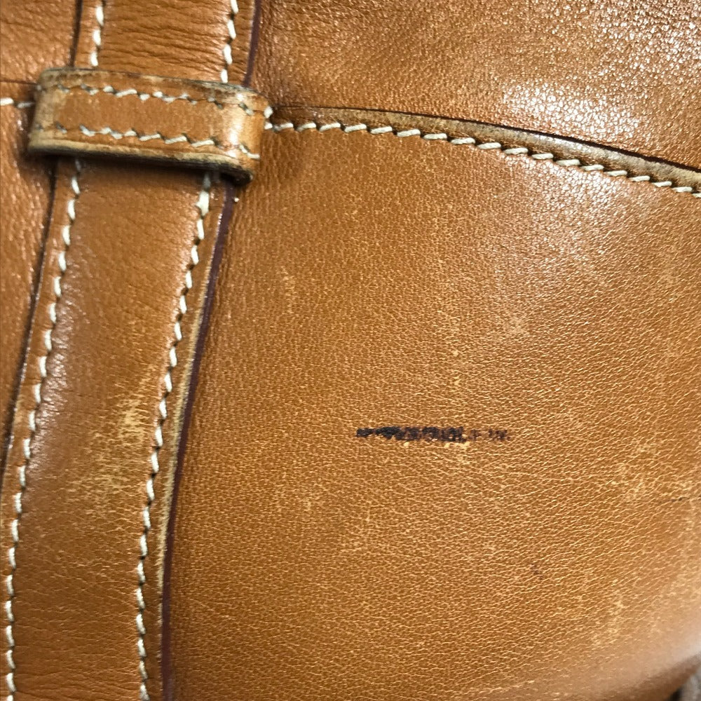 HERMES Shoulder bag, Drawstring bag Standy Vintage Bucket Shoulder Bag Leather Brown Used