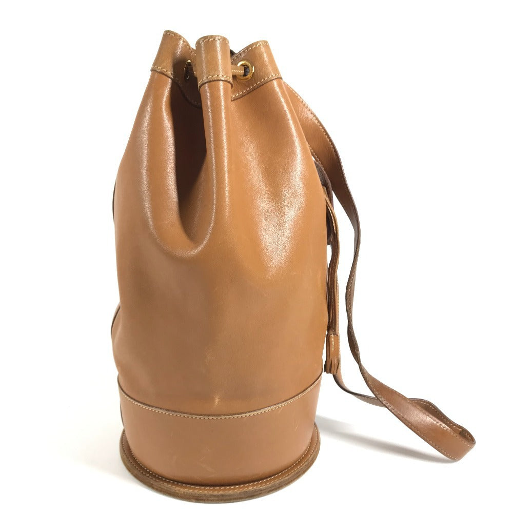 HERMES Shoulder bag, Drawstring bag Standy Vintage Bucket Shoulder Bag Leather Brown Used