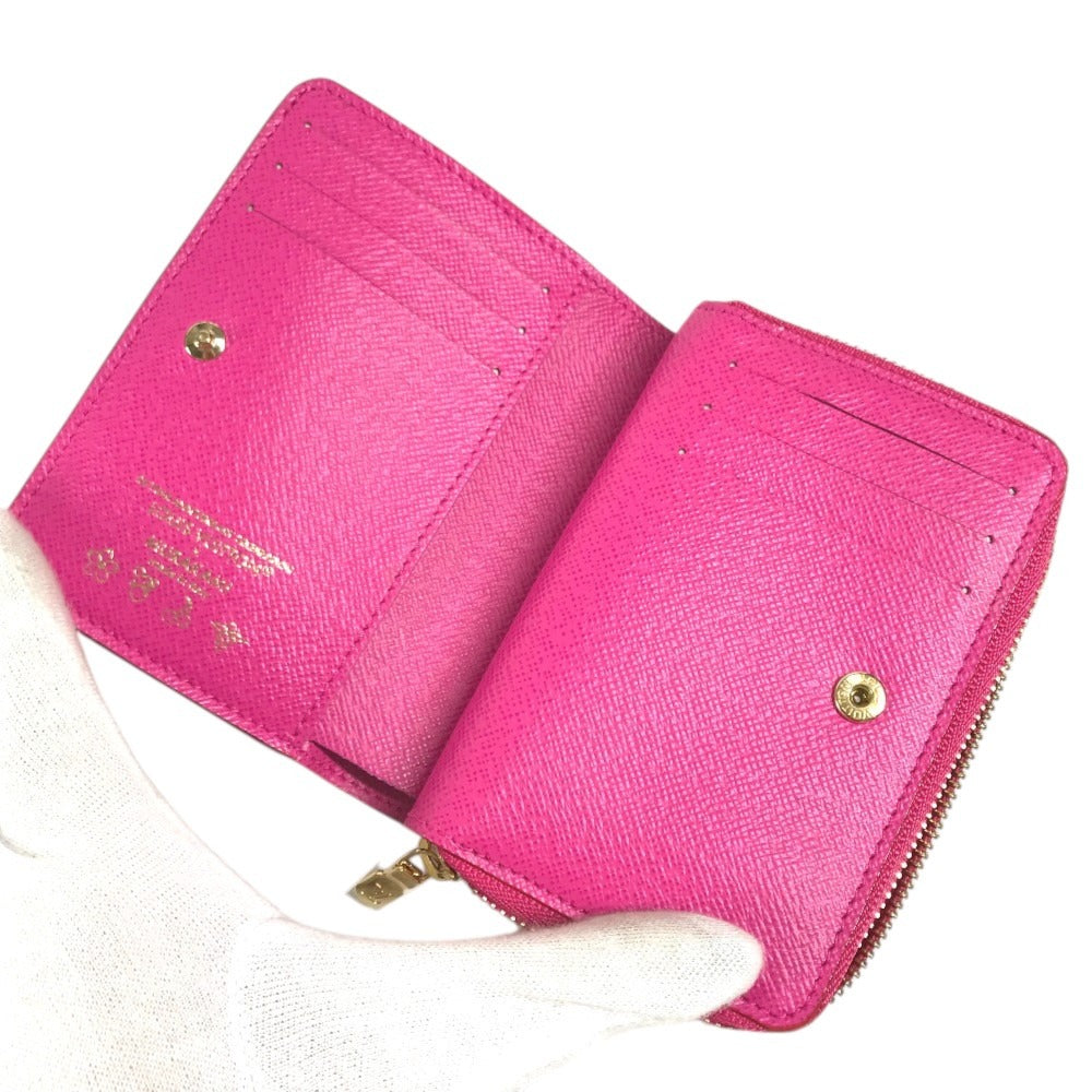 LOUIS VUITTON M14093 MonogramMulticolore Takashi Murakami LV x TK Portefeuille Lou Portefeuille Lou Compact Wallet Folded wallet MonogramMulticoloreCanvas White/pink Used