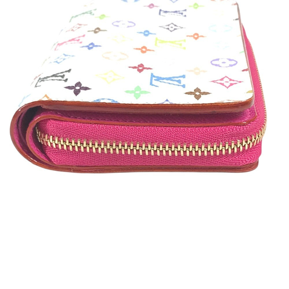 LOUIS VUITTON M14093 MonogramMulticolore Takashi Murakami LV x TK Portefeuille Lou Portefeuille Lou Compact Wallet Folded wallet MonogramMulticoloreCanvas White/pink Used