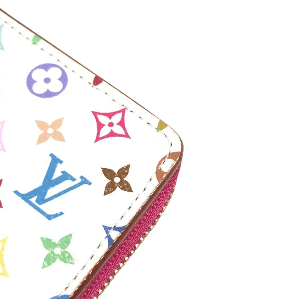LOUIS VUITTON M14093 MonogramMulticolore Takashi Murakami LV x TK Portefeuille Lou Portefeuille Lou Compact Wallet Folded wallet MonogramMulticoloreCanvas White/pink Used