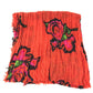LOUIS VUITTON M72380 Shawl fringe Etol Rose Shawl Logo Rose Large Stole/Shawl Cashmere / silk Orange Used