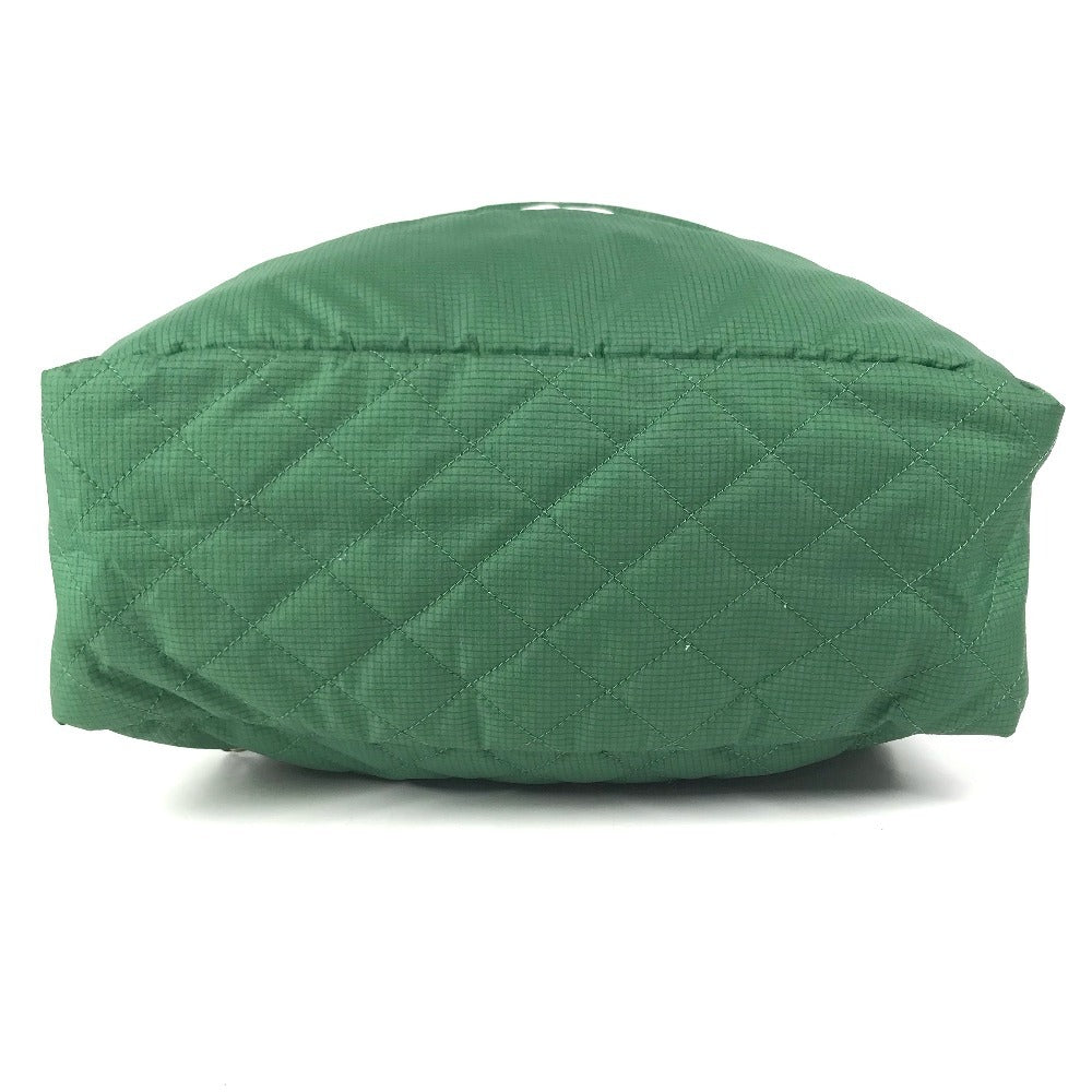 CHANEL CC CC Mark logo Bag Backpack Bicolor Backpack Nylon Green/White Used