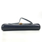 HERMES vintage Wood Button Bag Tote Bag shawl Shoulder Bag Leather Navy Used