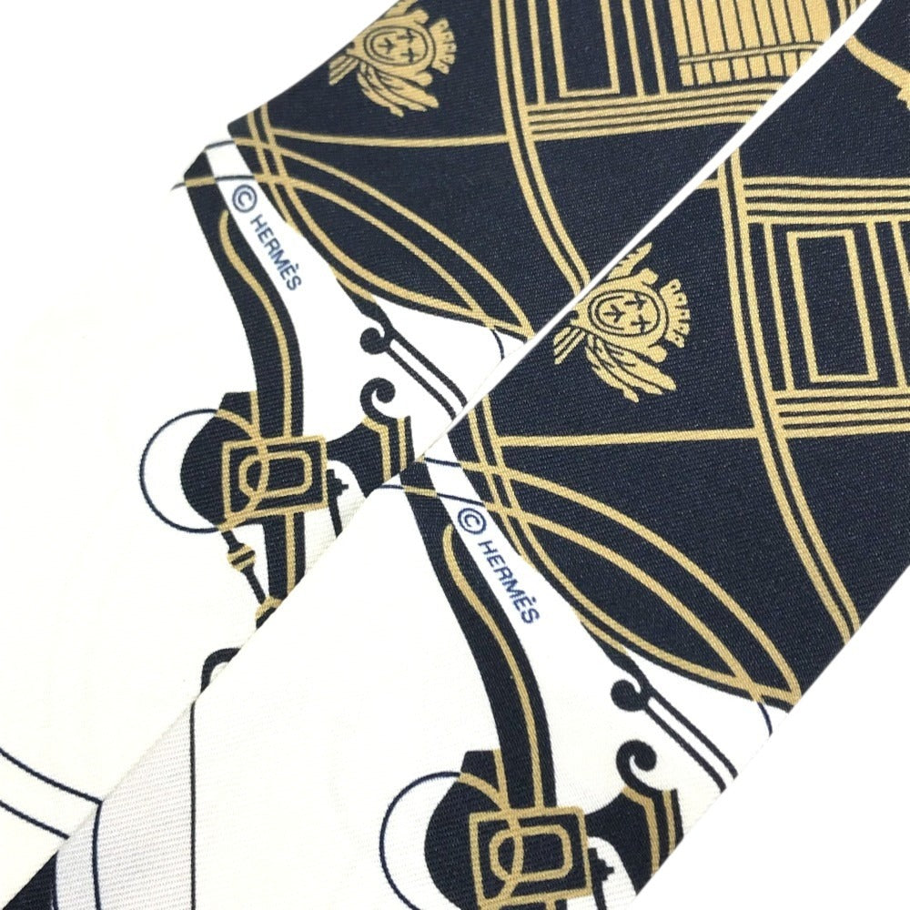 HERMES new tag Twilly Twilly (2 bottles, pair) Bandeau Scarf Accessories Scarf silk Navy/White Used