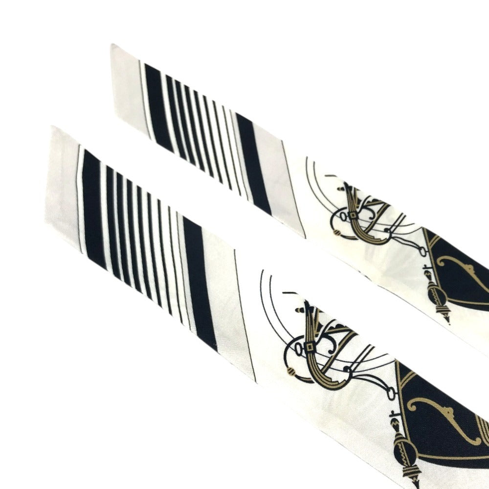 HERMES new tag Twilly Twilly (2 bottles, pair) Bandeau Scarf Accessories Scarf silk Navy/White Used