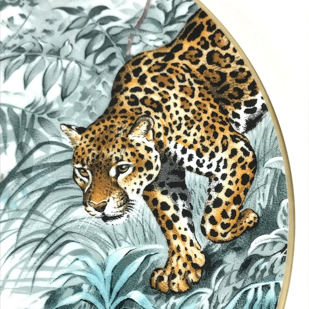 HERMES P038001P Jaguar Tiger Dinner Plate Sketch of the area directly below the equator, 27cm Plates, tableware, dishes The dishes Pottery Multicolore Used