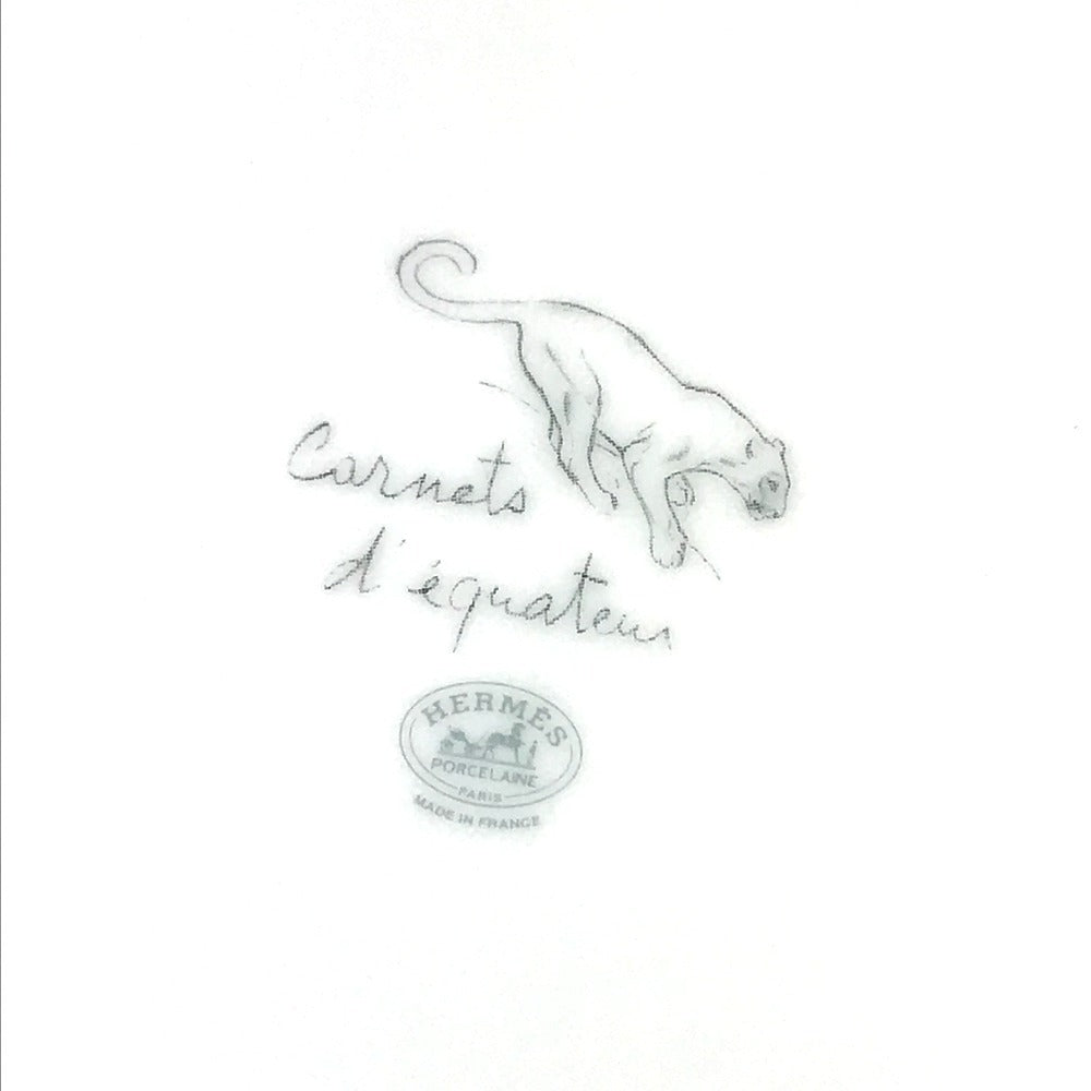 HERMES P038001P Jaguar Tiger Dinner Plate Sketch of the area directly below the equator, 27cm Plates, tableware, dishes The dishes Pottery Multicolore Used