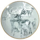 HERMES P038207P Deer 8.3" Dessert Plate Sketch of the area directly below the equator, 21cm Plates, tableware, dishes The dishes Pottery Multicolore Used