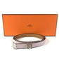 HERMES Belt Pop H 15 H-logo buckle belt for bottoms, thin belt belt Leather Mauve Pale/Chai pink/Brown Used