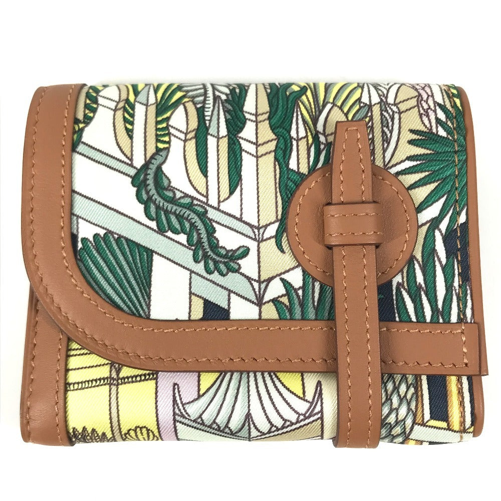 HERMES 085453CK Avexois Compact ANIMAPOLIS Compact Wallet Flap Folded wallet silk / Swift Multicolore Used