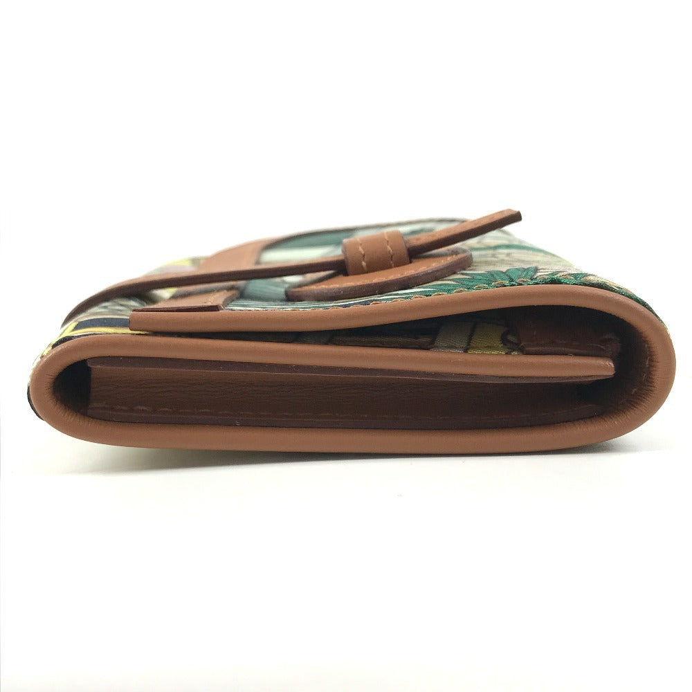 HERMES 085453CK Avexois Compact ANIMAPOLIS Compact Wallet Flap Folded wallet silk / Swift Multicolore Used
