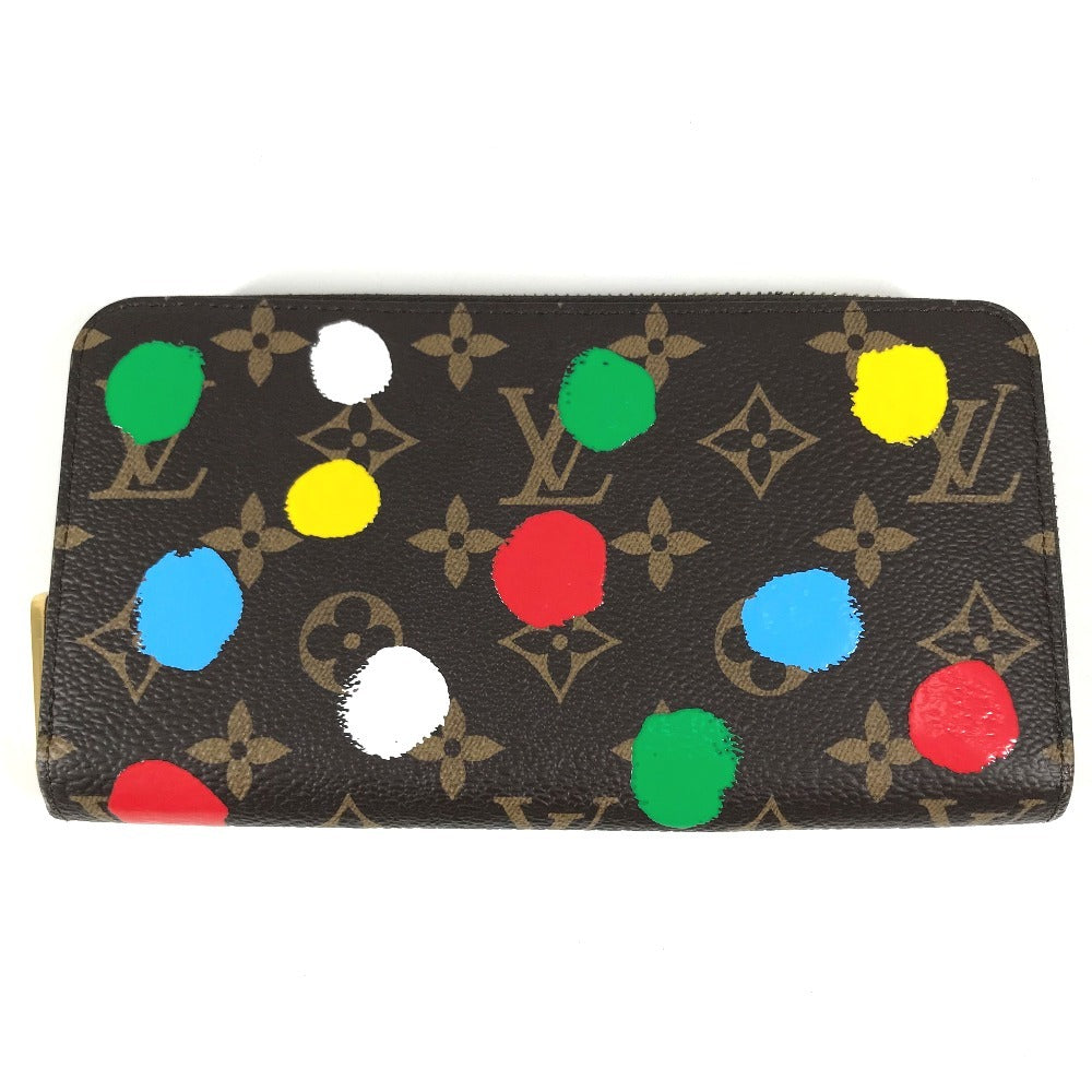 LOUIS VUITTON M81864 Monogram LV × YK Zippy Wallet Yayoi Kusama Collaboration Long Wallet Zip Around Long Wallet MonogramCanvas Brown Used